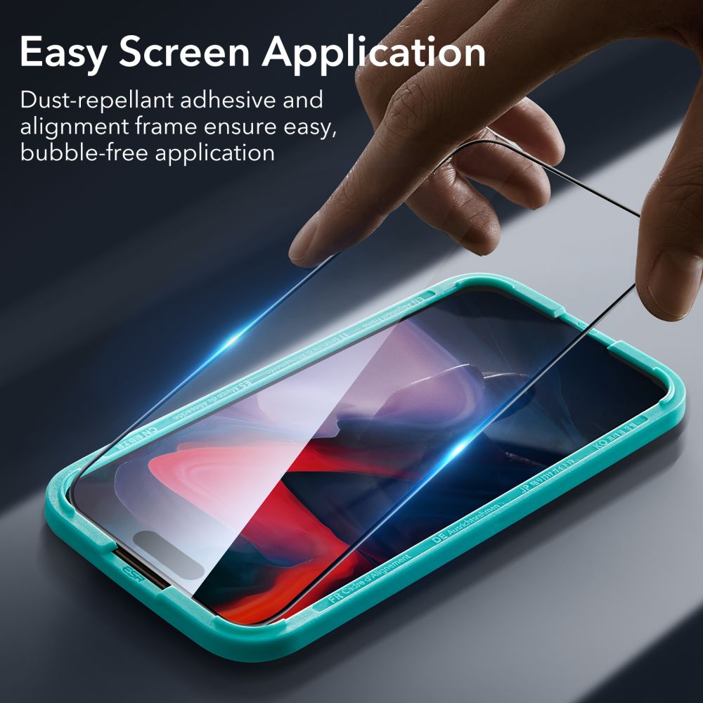 OTRDJENO STEKLO ESR TEMPERED GLASS 2-PACK IPHONE 15 PRO ČRNA
