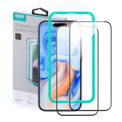 OTRDJENO STEKLO ESR TEMPERED GLASS 2-PACK IPHONE 15 PRO ČRNA