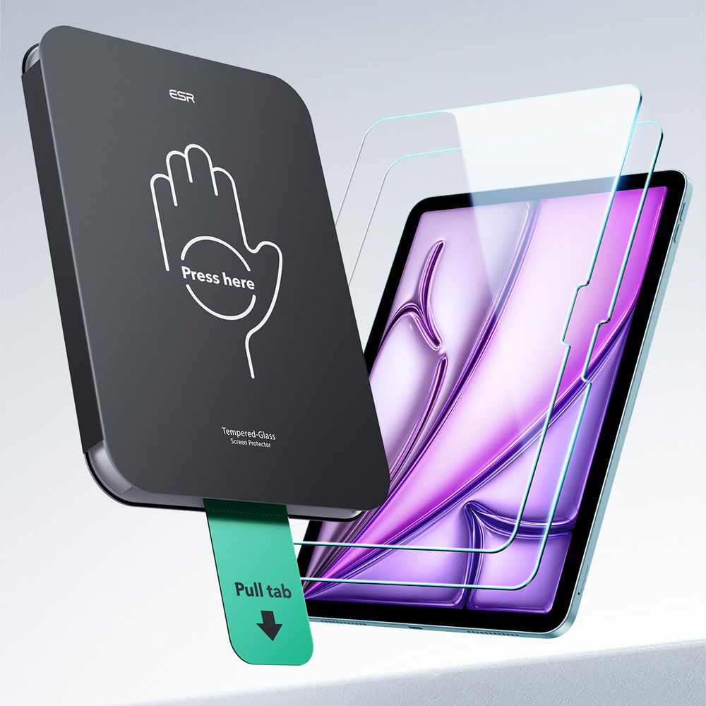 KALJENO STEKLO ESR ULTRAFIT KALJENO STEKLO 2-PACK IPAD AIR 11” 6 / 7 / 2024-2025 PROZORNO