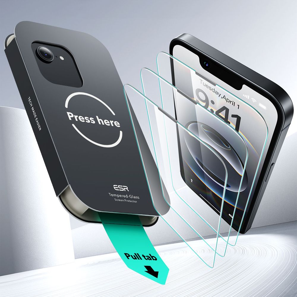 KALJENO STEKLO ESR ULTRAFIT KALJENO STEKLO 2-PACK IPHONE 13 / 13 PRO / 14 / 16E PROZORNO