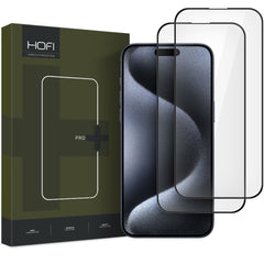 KALJENO STEKLO ZA IPHONE 16 PRO MAX HOFI GLASS PRO+ 2-PACK ČRNA