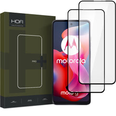 2X TRDO STEKLO HOFI GLASS PRO+ 2-PACK MOTOROLA MOTO G24 / G24 POWER / G04 ČRNA