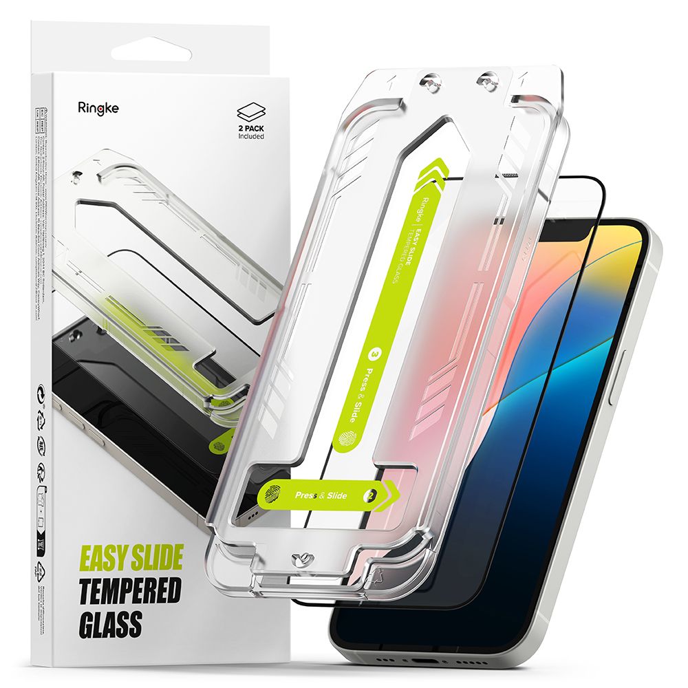 TRDNO STEKLO RINGKE EASY SLIDE 2-PAK IPHONE 13 / 13 PRO / 14 / 16E PROZORNO