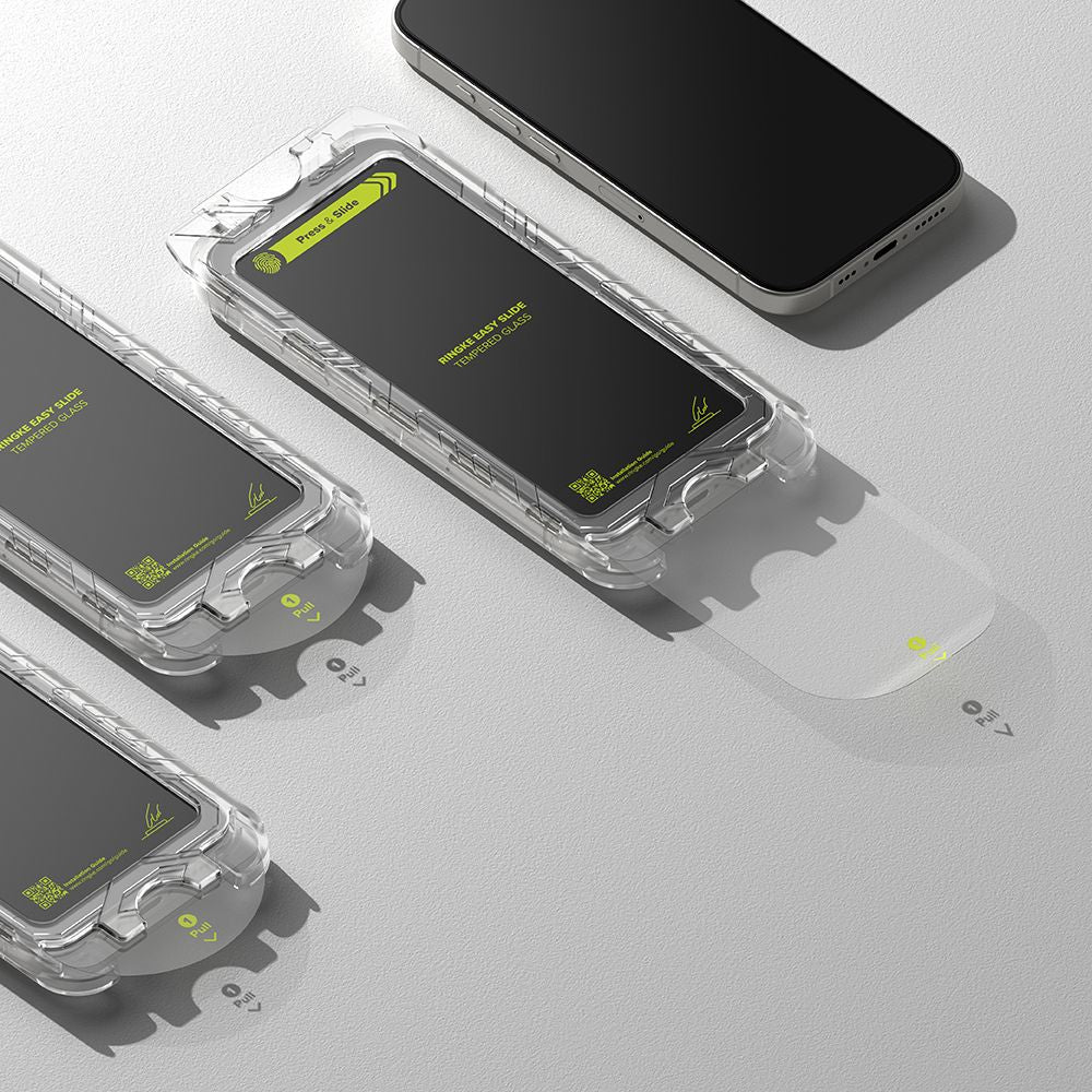 TRDNO STEKLO RINGKE EASY SLIDE 2-PACK IPHONE 16 PRO MAX ČRNA
