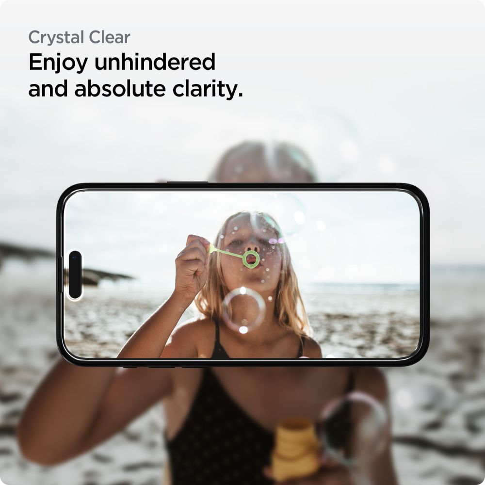 TRDNO STEKLO SPIGEN ALM GLASS FC 2-PACK IPHONE 15 PRO MAX ČRNA