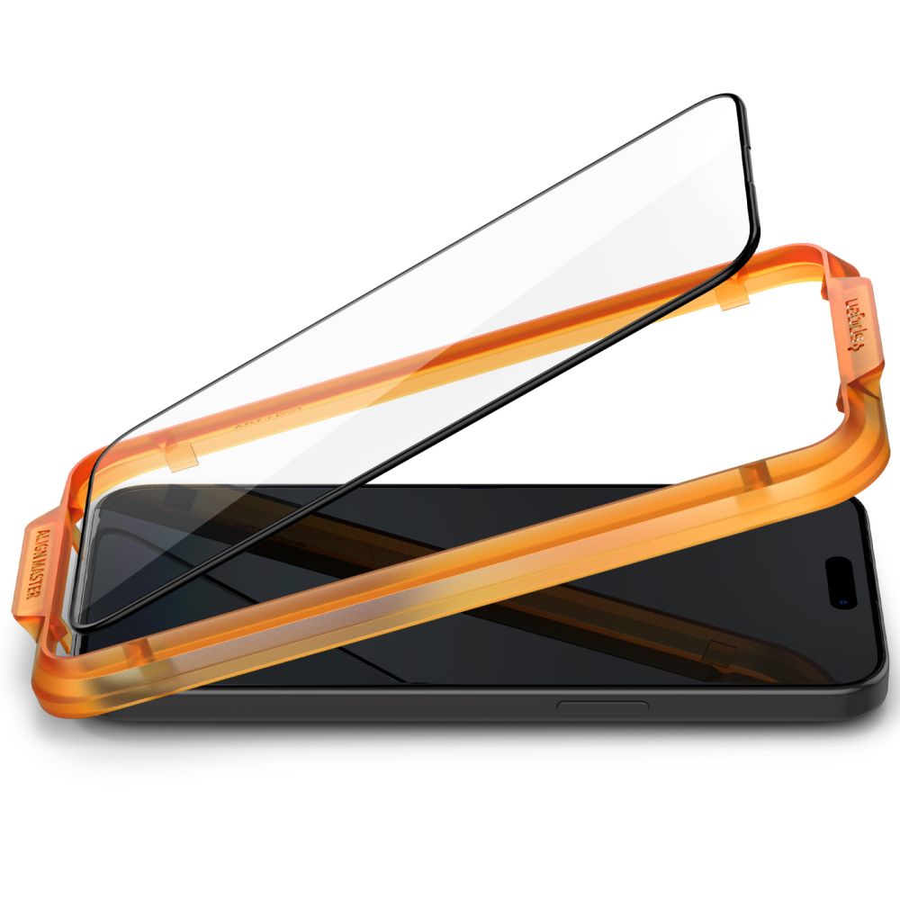 TRDNO STEKLO SPIGEN ALM GLASS FC 2-PACK IPHONE 15 PRO MAX ČRNA