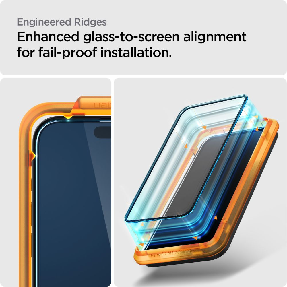 TRDNO STEKLO SPIGEN ALM GLASS FC 2-PACK IPHONE 15 PRO MAX ČRNA