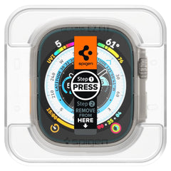 2X TRDNO STEKLO ZA APPLE WATCH ULTRA 49 MM SPIGEN GLAS.TR "EZ FIT" 2-PACK PROZORNO