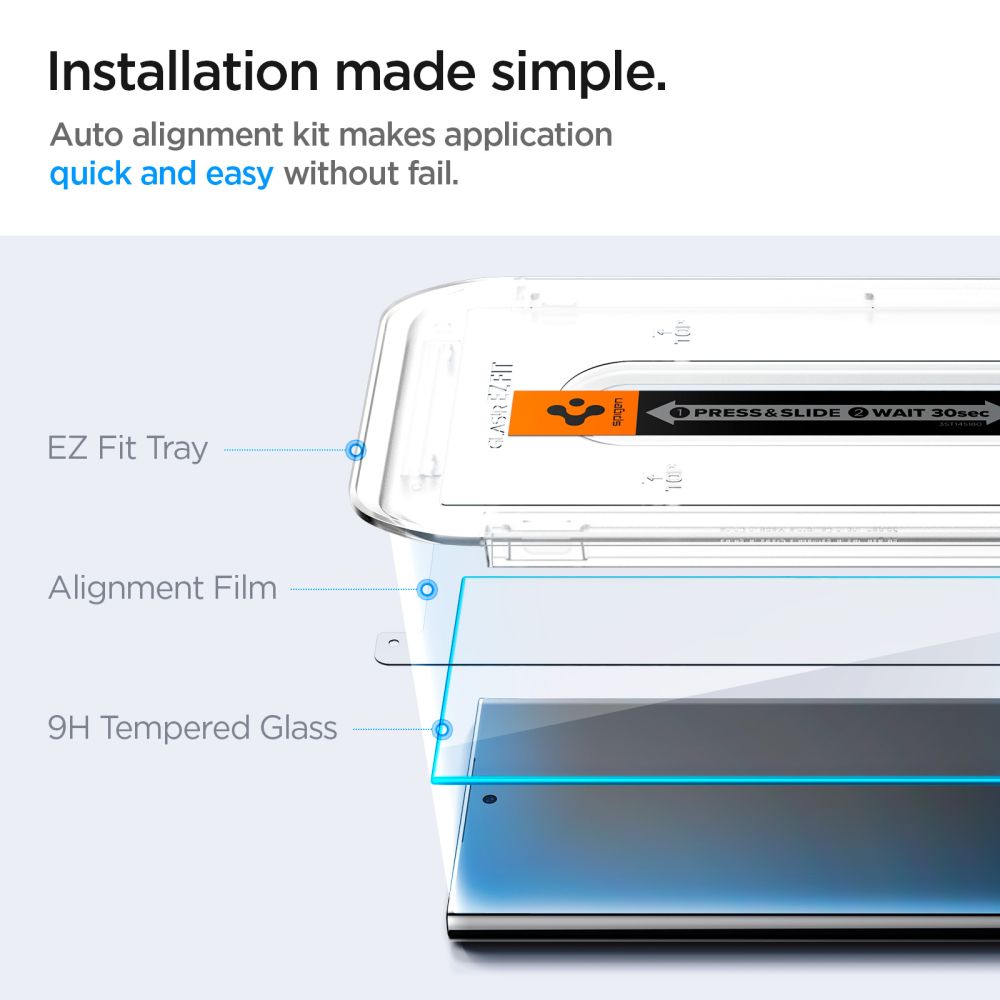 KALJENO STEKLO SPIGEN GLAS.TR "EZ FIT" 2-PACK GALAXY S24 ULTRA JASNO