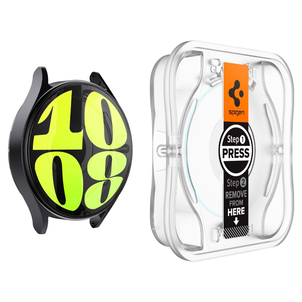 2X TRDNO STEKLO ZA GALAXY WATCH 7 (44 MM) SPIGEN GLAS.TR "EZ-FIT" 2-PACK PROZORNO