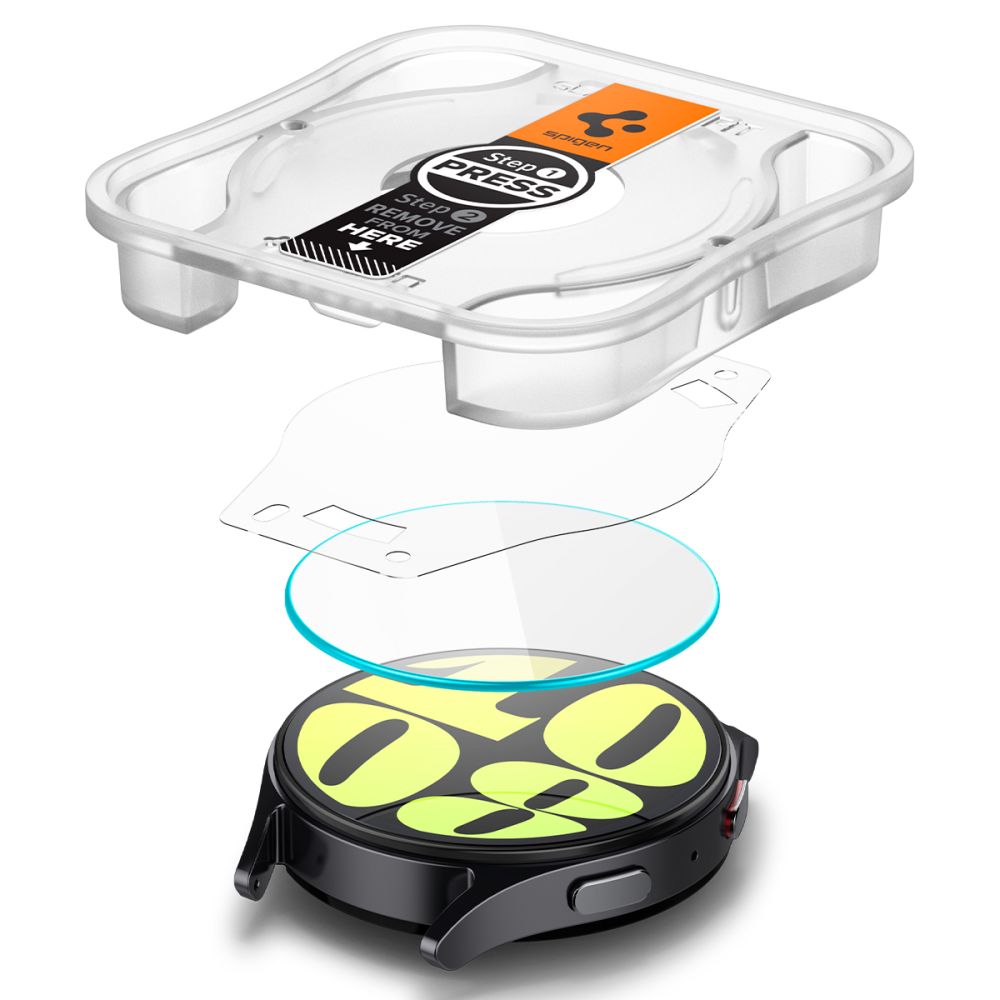 2X TRDNO STEKLO ZA GALAXY WATCH 7 (44 MM) SPIGEN GLAS.TR "EZ-FIT" 2-PACK PROZORNO