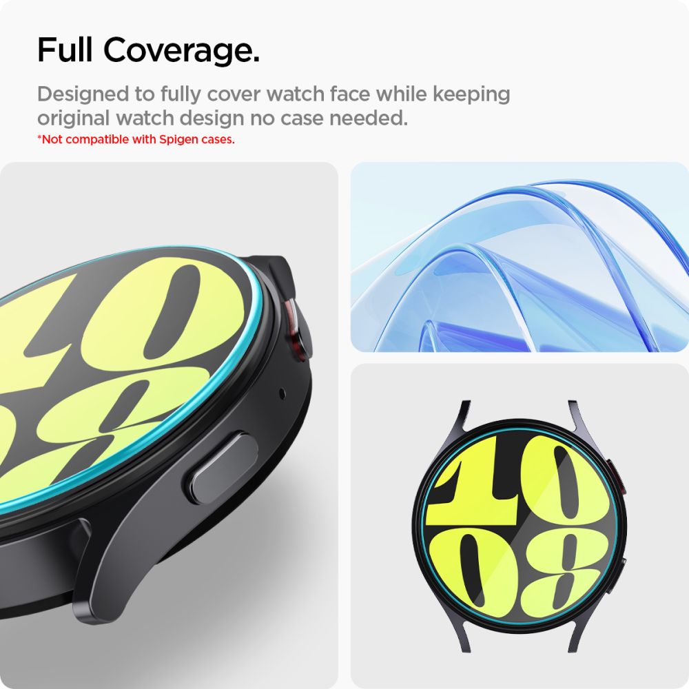 2X TRDNO STEKLO ZA GALAXY WATCH 7 (44 MM) SPIGEN GLAS.TR "EZ-FIT" 2-PACK PROZORNO