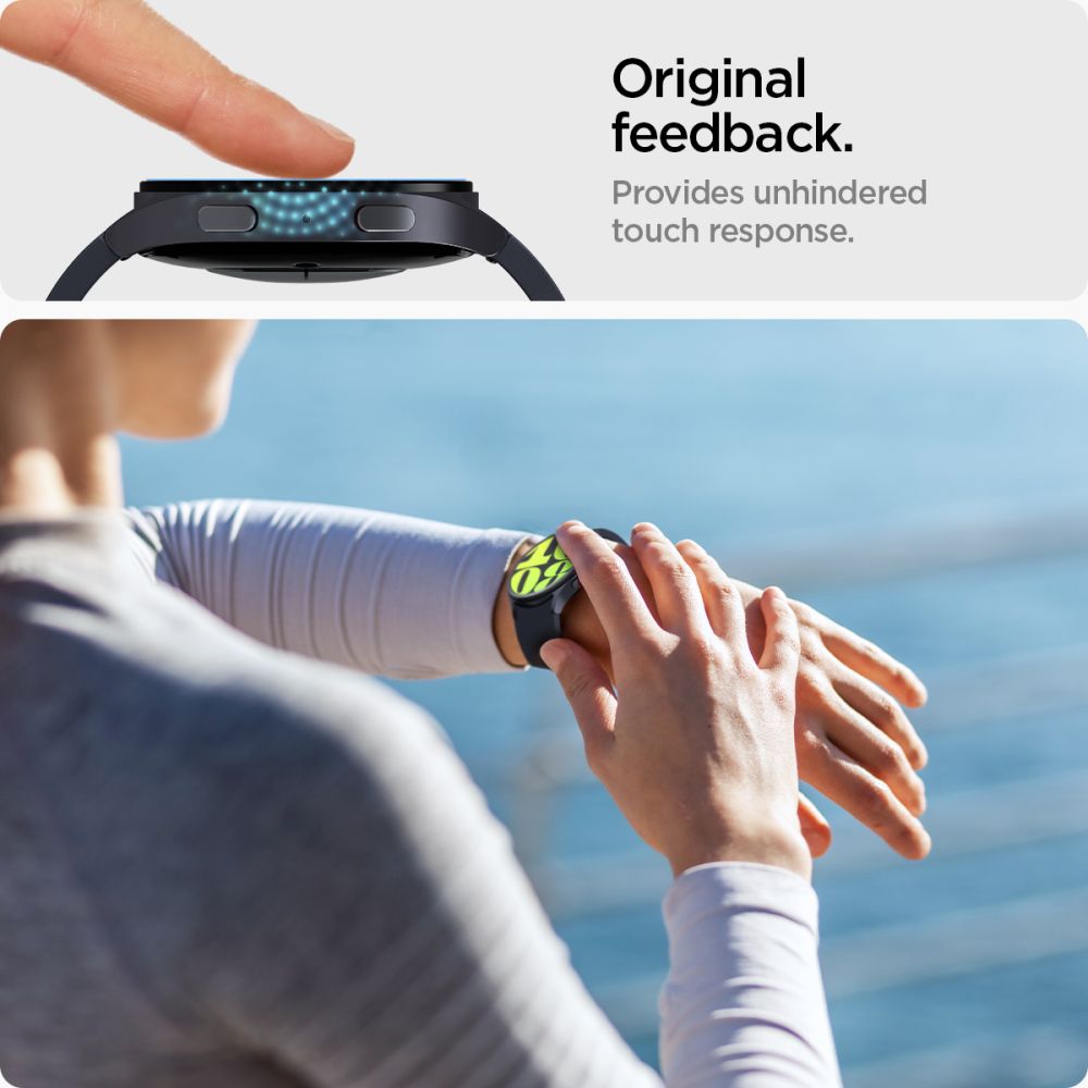 2X TRDNO STEKLO ZA GALAXY WATCH 7 (44 MM) SPIGEN GLAS.TR "EZ-FIT" 2-PACK PROZORNO