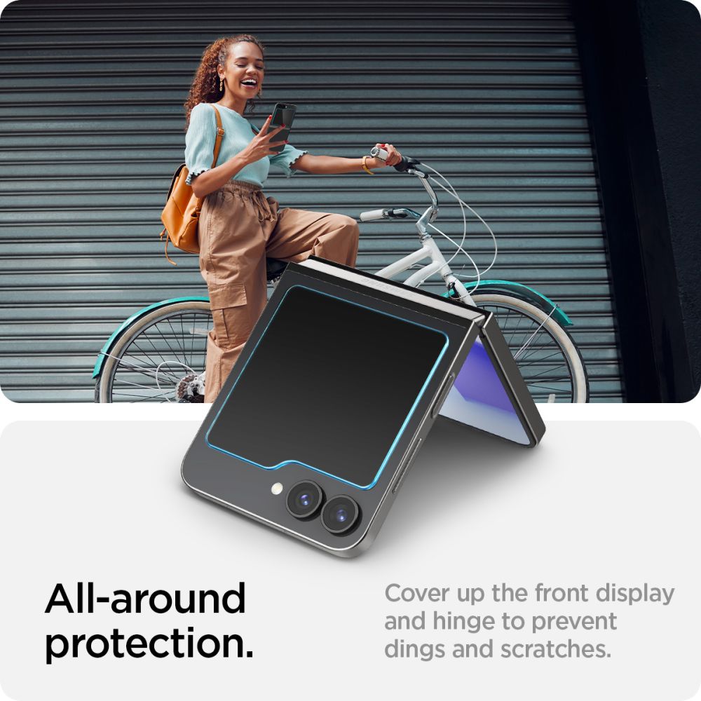 2X UTRJENO STEKLO ZA SAMSUNG GALAXY Z FLIP 6 SPIGEN GLAS.TR "EZ FIT" 2-PACK PROZORNO