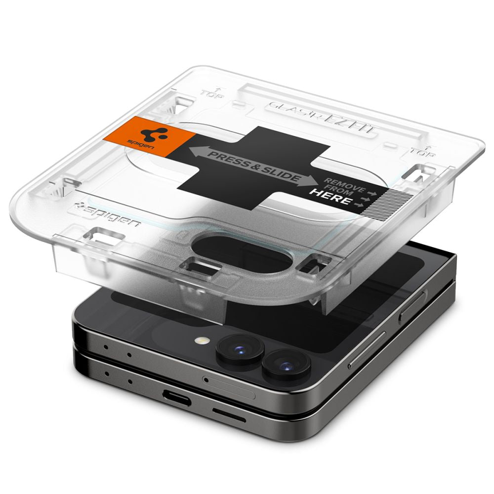 2X UTRJENO STEKLO ZA SAMSUNG GALAXY Z FLIP 6 SPIGEN GLAS.TR "EZ FIT" 2-PACK PROZORNO