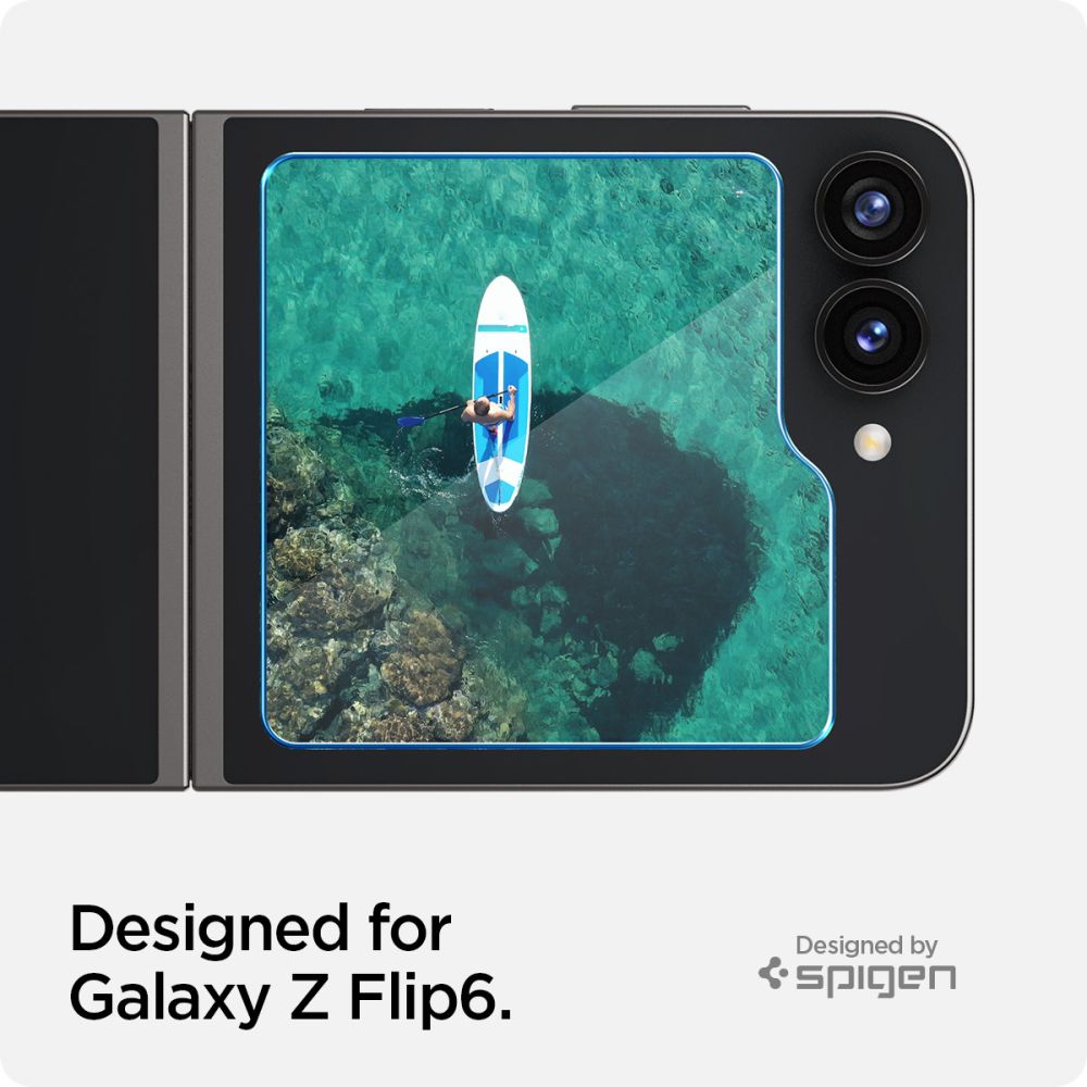 2X UTRJENO STEKLO ZA SAMSUNG GALAXY Z FLIP 6 SPIGEN GLAS.TR "EZ FIT" 2-PACK PROZORNO