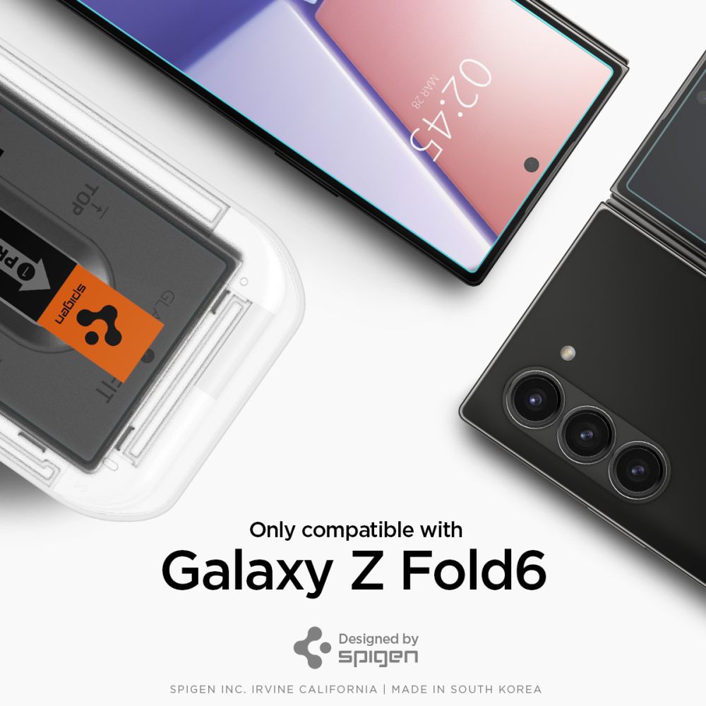 2X UTRJENO STEKLO ZA SAMSUNG GALAXY Z FOLD 6 SPIGEN GLAS.TR "EZ FIT" 2-PACK PROZORNO