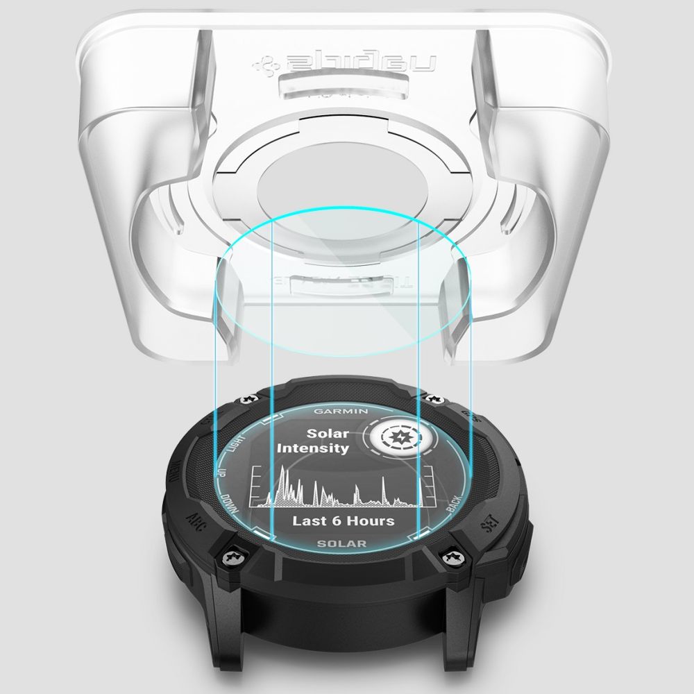 KALJENO STEKLO ZA GARMIN INSTINCT 2X SOLAR SPIGEN GLAS.TR "EZ FIT" 2-PACK PROZORNO