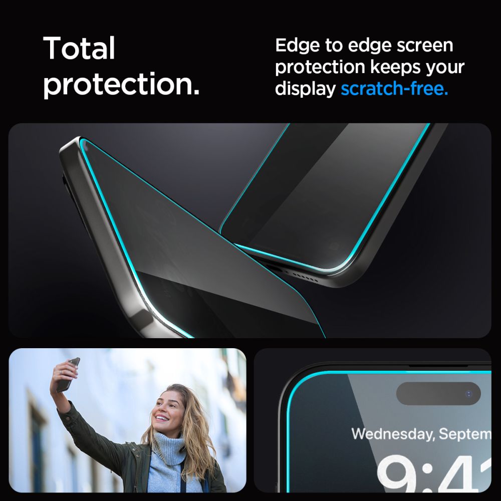 TRDNO STEKLO SPIGEN GLAS.TR "EZ FIT" 2-PACK IPHONE 15 PLUS ZASEBNOST