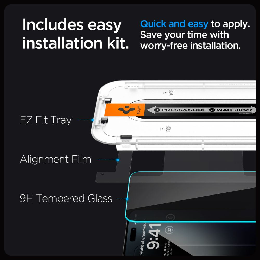 TRDNO STEKLO SPIGEN GLAS.TR "EZ FIT" 2-PACK IPHONE 15 ZASEBNOST