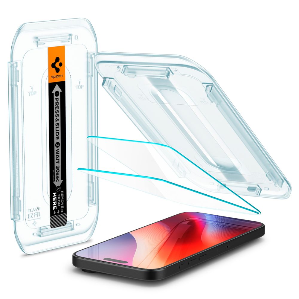 2X TRDNO STEKLO SPIGEN GLAS.TR "EZ FIT" 2-PACK IPHONE 16 PRO PROZOREN