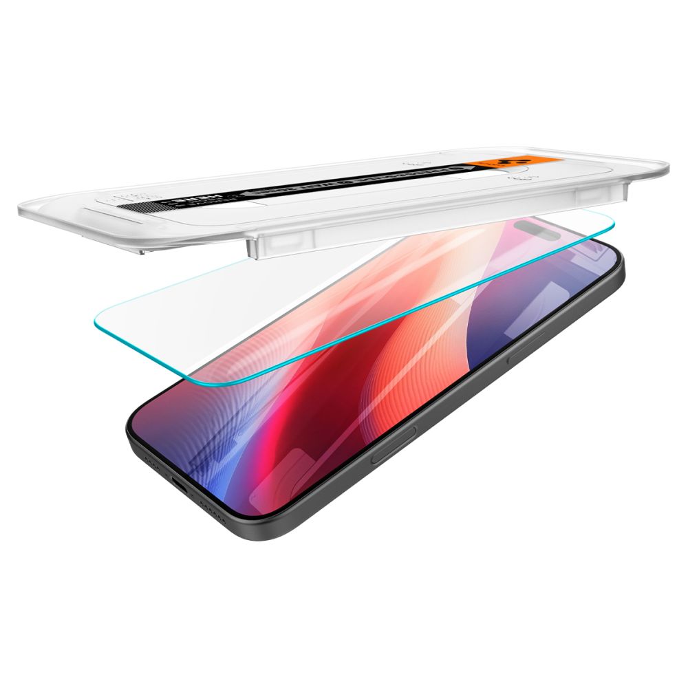 2X TRDNO STEKLO SPIGEN GLAS.TR "EZ FIT" 2-PACK IPHONE 16 PRO PROZOREN