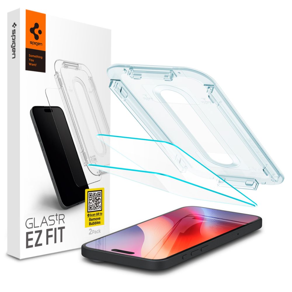 2X TRDNO STEKLO SPIGEN GLAS.TR "EZ FIT" 2-PACK IPHONE 16 PRO PROZOREN