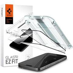 KALJENO STEKLO SPIGEN GLAS.TR "EZ FIT" FC 2-PACK IPHONE 15 PRO ČRNA