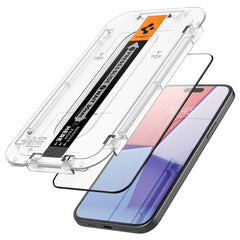 KALJENO STEKLO SPIGEN GLAS.TR "EZ FIT" FC IPHONE 15 ČRNA