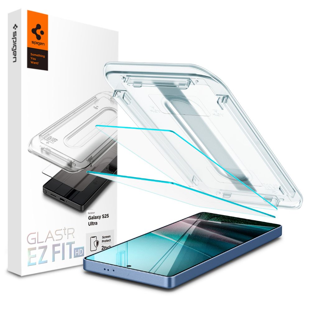 KALJENO STEKLO SPIGEN GLAS.TR "EZ FIT" HD 2-PACK GALAXY S25 ULTRA JASNO
