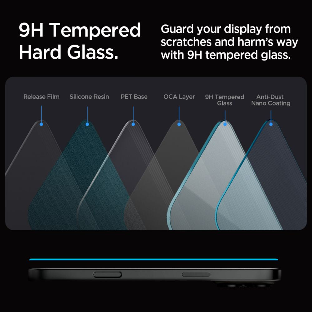 KALJENO STEKLO SPIGEN GLAS.TR "EZ FIT" IPHONE 16 PRO PROZORNO