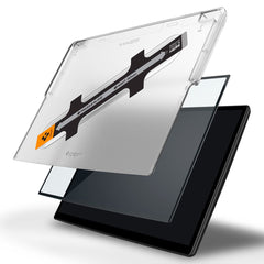 KALJENO STEKLO SPIGEN GLASS FC "EZ FIT" TESLA MODEL X 2022 / MODEL S 2021 ČRNA