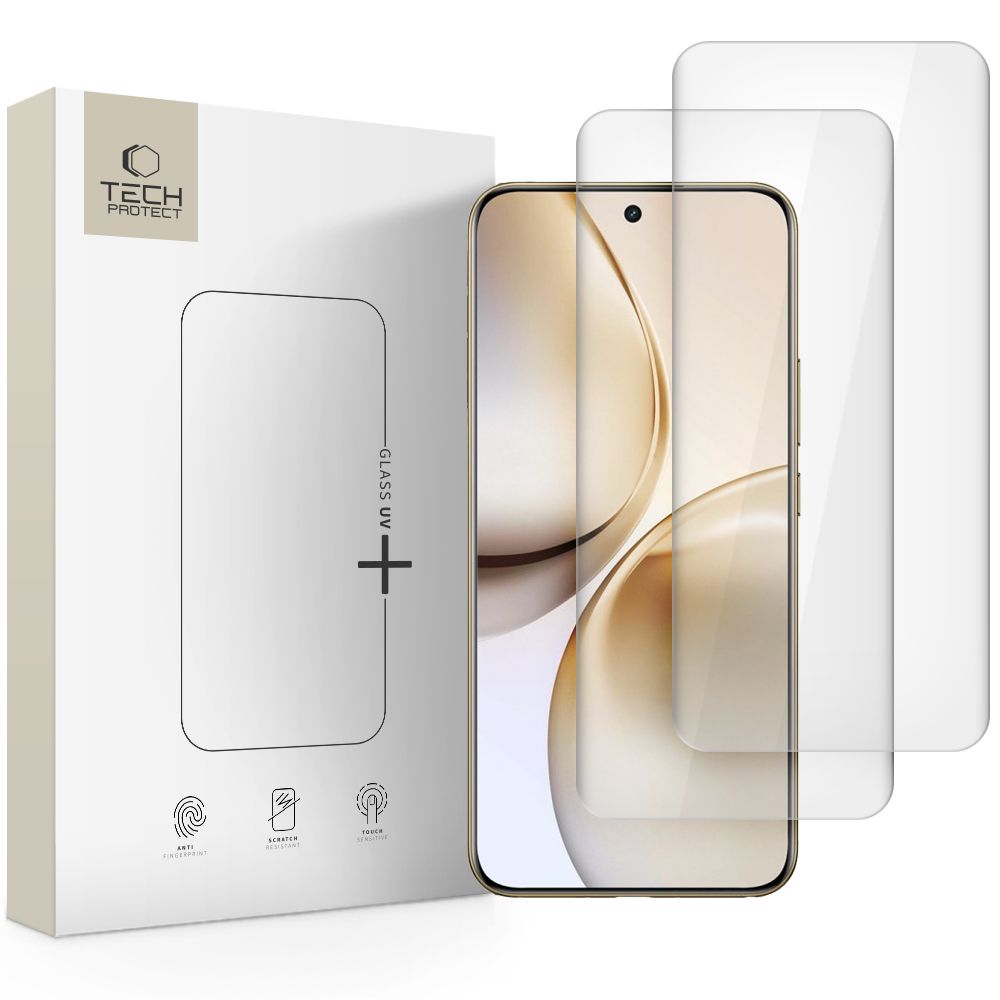 TVRDO STEKLO TECH-PROTECT GLASS UV+ 2-PACK REALME 14 PRO+ PLUS 5G PROZORNO
