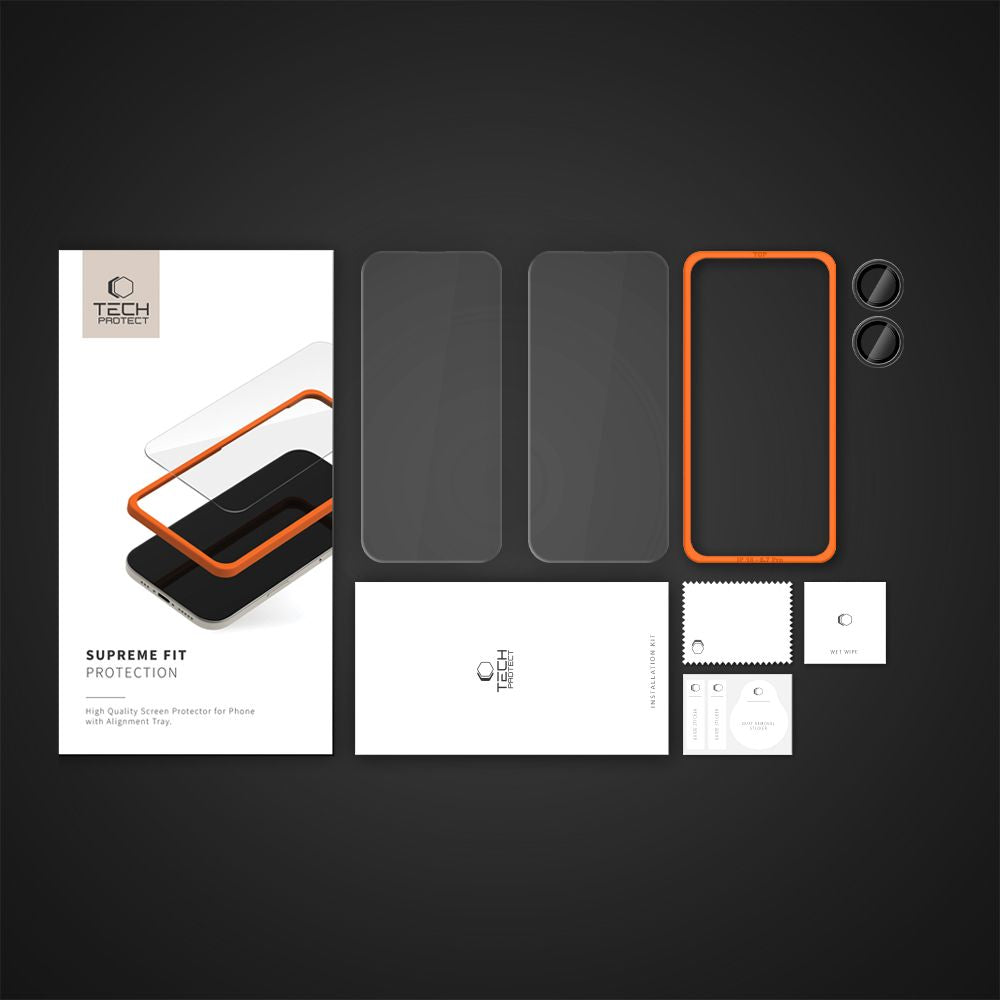 TRDNO STEKLO TECH-PROTECT SUPREME SET 3-PACK IPHONE 16 PROZORNO