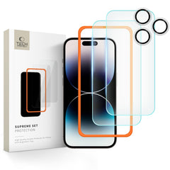TRDNO STEKLO TECH-PROTECT SUPREME SET 3-PACK IPHONE 16 PRO PROZORNO