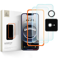 KALJENO STEKLO TECH-PROTECT SUPREME SET 3-PACK IPHONE 16E PROZORNO