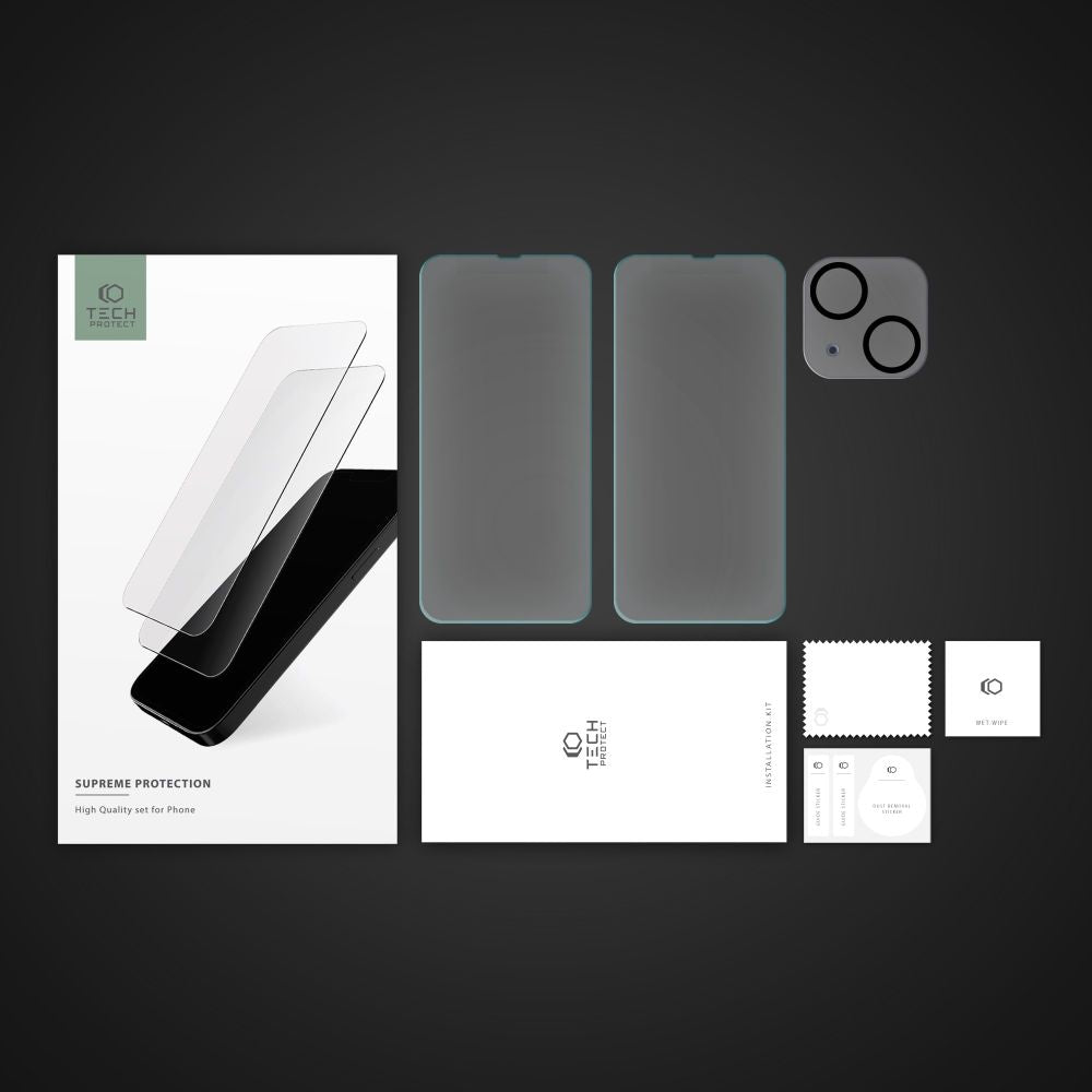 KALJENO STEKLO TECH-PROTECT SUPREME SET IPHONE 14 PROZOREN