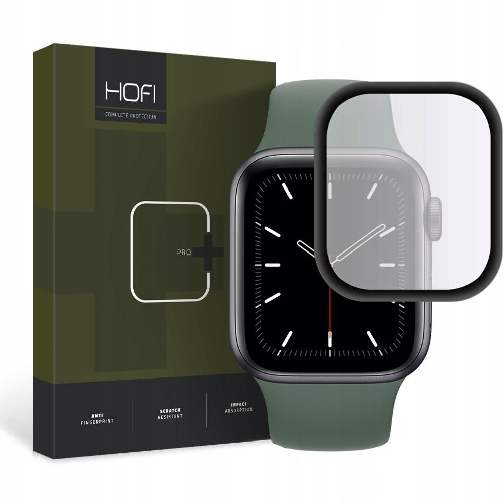 KALJENO STEKLO ZA APPLE WATCH 44 MM HOFI HYBRID GLASS ČRNA
