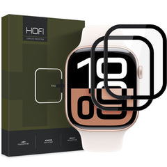 TVRDO STEKLO HOFI HYBRID PRO+ 2-PAK APPLE WATCH 10 (42 MM) ČRNA