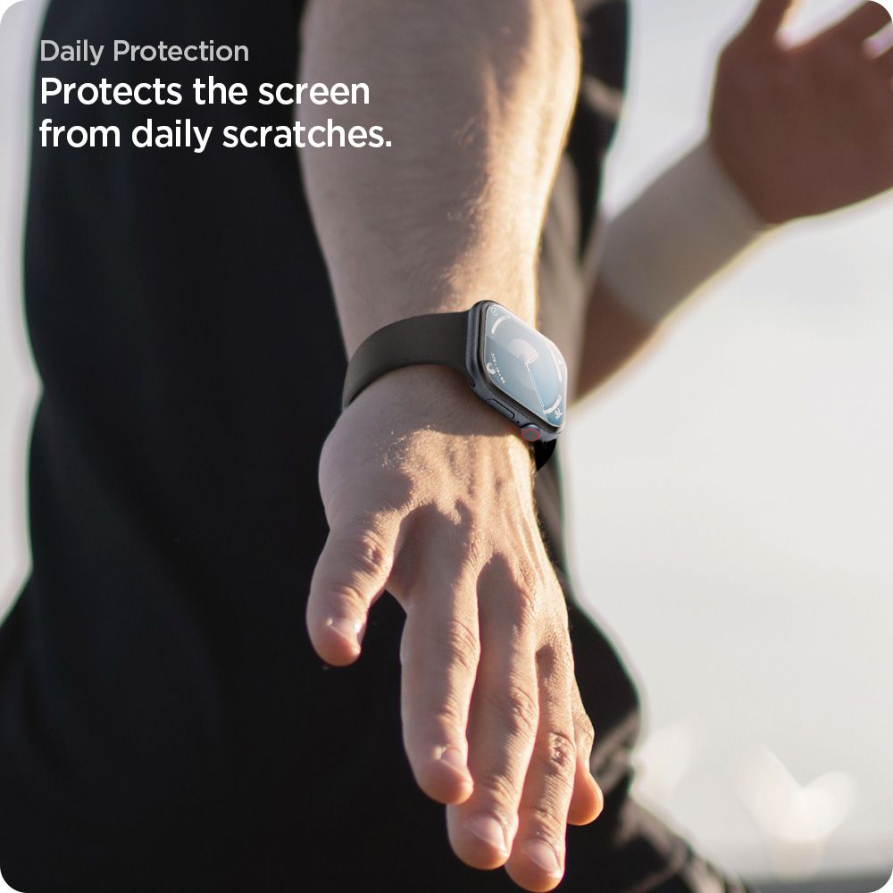 KALJENO STEKLO SPIGEN ELITE SHIELD "EZ FIT" 2-PACK APPLE WATCH 10 (46 MM) PROZORNO