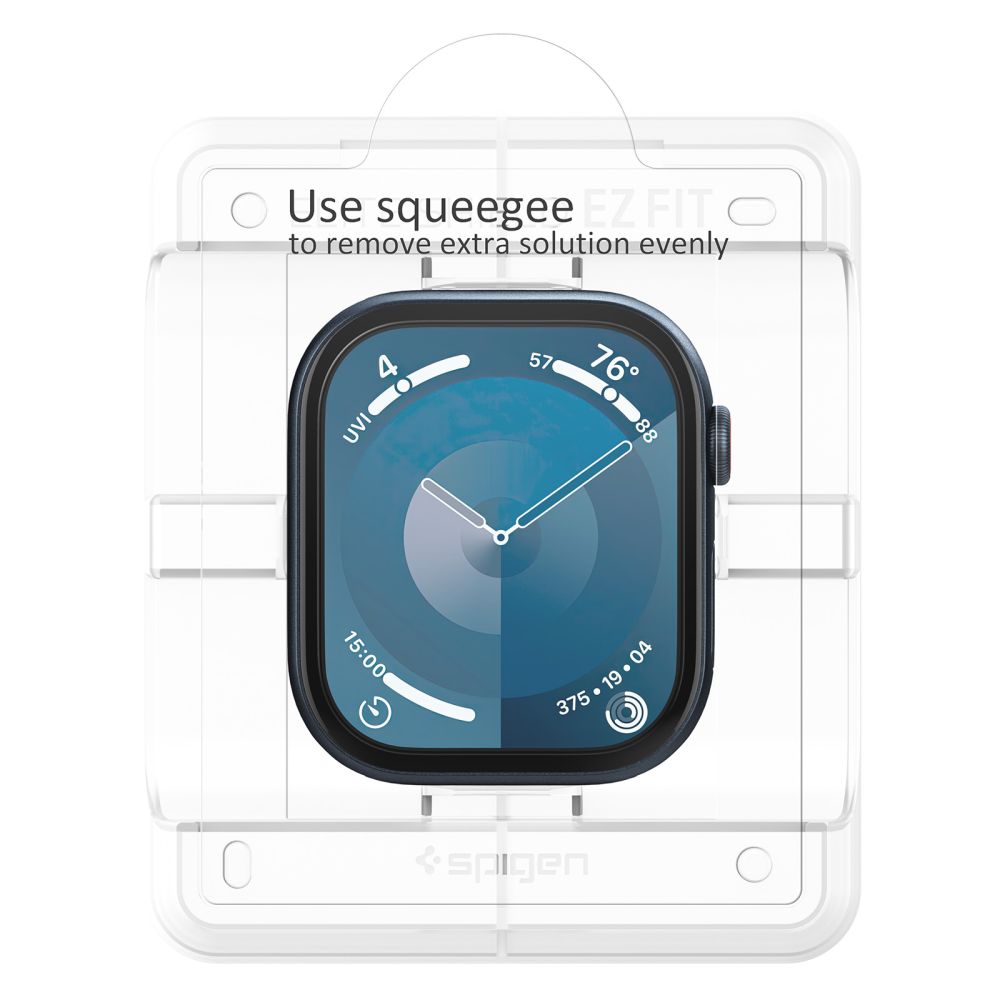 KALJENO STEKLO SPIGEN ELITE SHIELD "EZ FIT" 2-PACK APPLE WATCH 10 (46 MM) PROZORNO