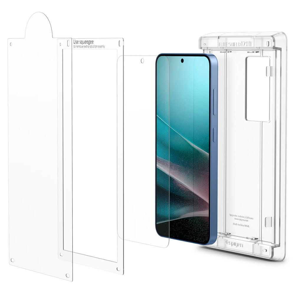 KALJENO STEKLO SPIGEN ELITE SHIELD "EZ FIT" HD GALAXY S25 PROZORNO