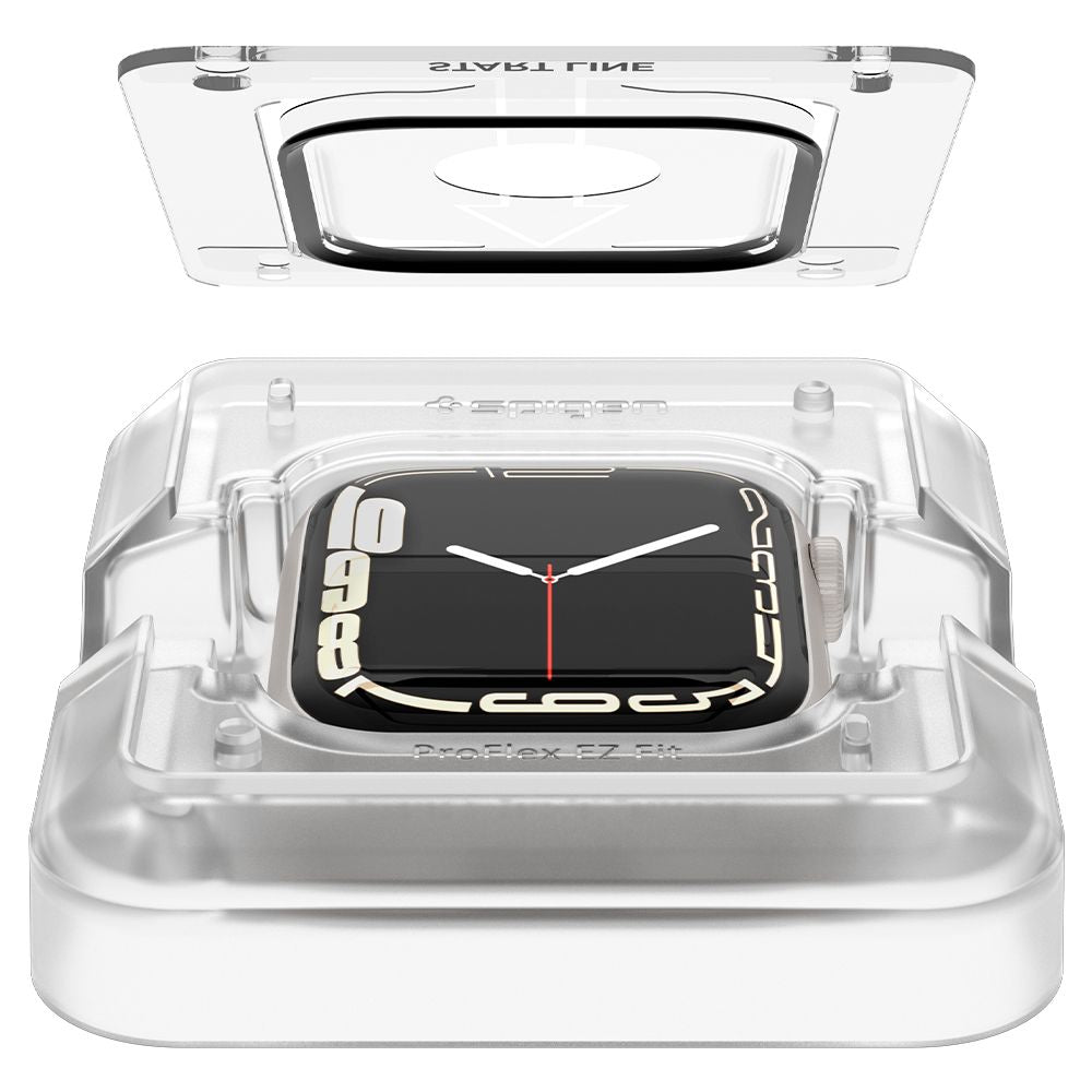 2X TRDNO STEKLO ZA APPLE WATCH 41 MM SPIGEN PROFLEX "EZ FIT" 2-PACK PROZORNO