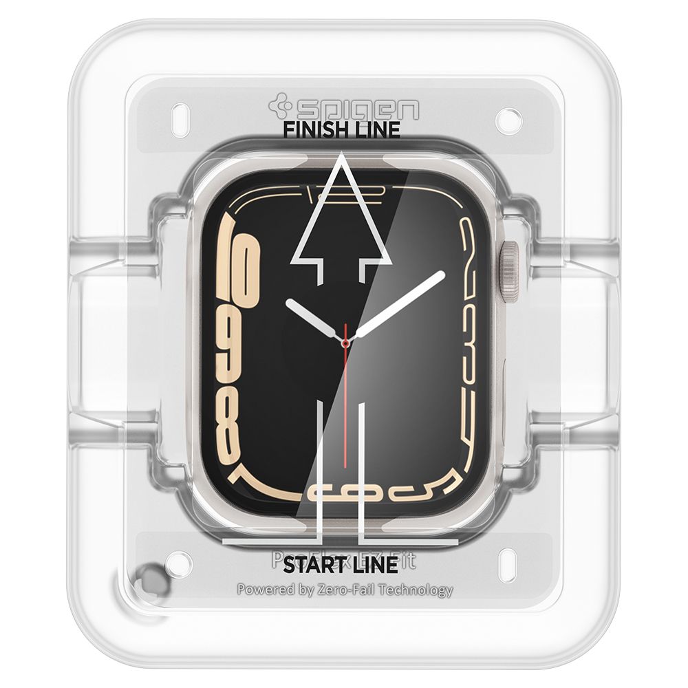 2X TRDNO STEKLO ZA APPLE WATCH 41 MM SPIGEN PROFLEX "EZ FIT" 2-PACK PROZORNO