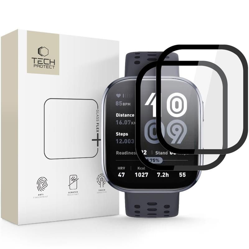 HIBRIDNO STEKLO TECH-PROTECT GLASS FLEX+ 2-PACK AMAZFIT BIP 6 ČRNA