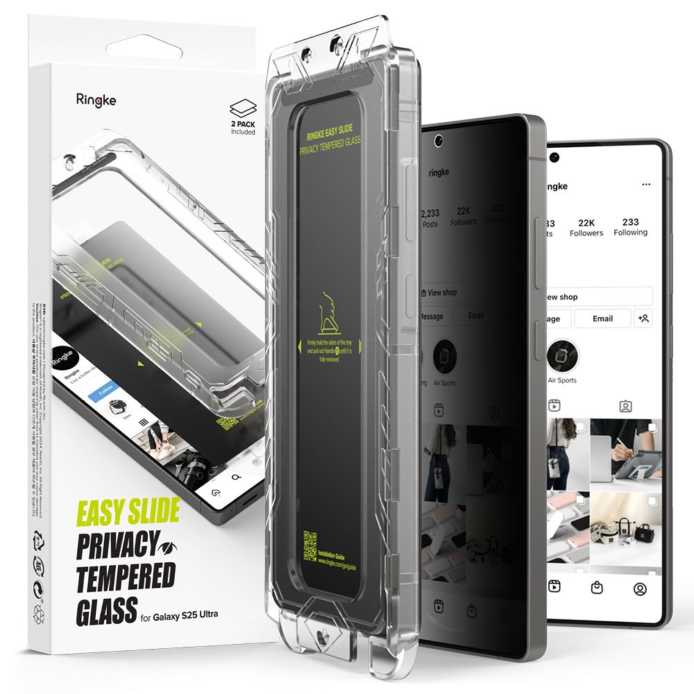 KALJENO STEKLO RINGKE EASY SLIDE 2-PACK GALAXY S25 ULTRA ZASEBNOST