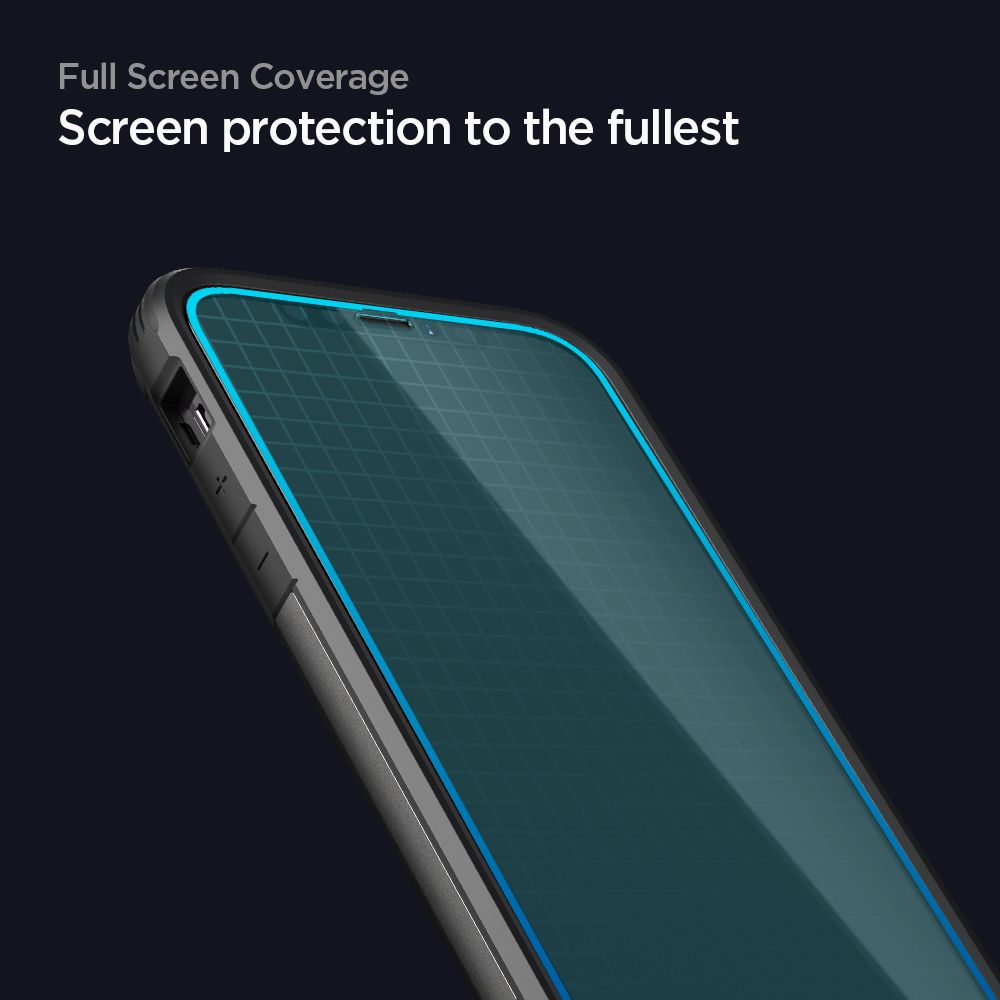 2X TRDO STEKLO SPIGEN ALM GLASS FC 2-PACK IPHONE 12/12 PRO ČRNA