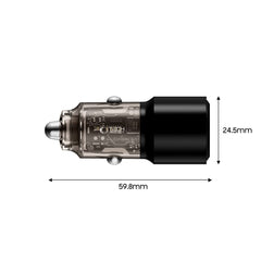 TECH-PROTECT CC03 2-PORT AVTO POLNILEC PD100W ČRN ČRTA