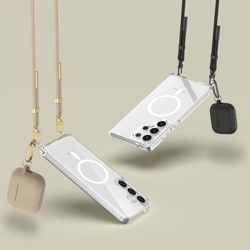 OVITEK TECH-PROTECT FLEXAIR CHAIN MAGSAFE GALAXY S25 ČRN IN TAUPÉ
