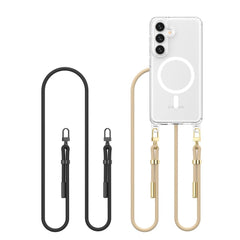 OVITEK TECH-PROTECT FLEXAIR CHAIN MAGSAFE GALAXY S25 ČRN IN TAUPÉ